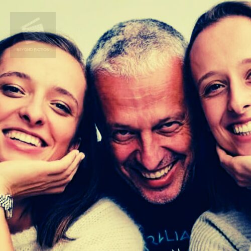 Iga Swiatek with her father Tomasz Swiatek and sister Agatas