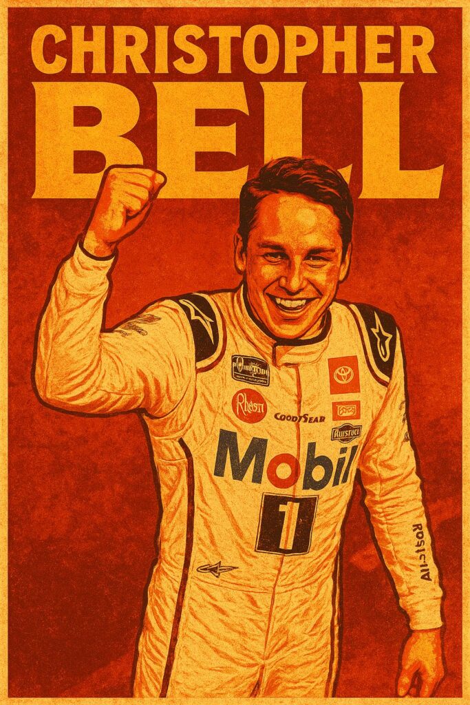 Nascar Emblems - Christopher Bell wins the Nascar all-player race