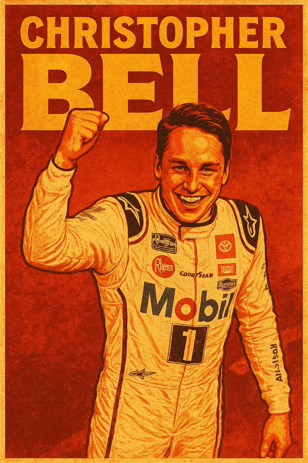 Nascar Emblems - Christopher Bell wins the Nascar all-player race