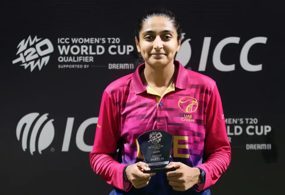 UAE women's captain Esha Oza.