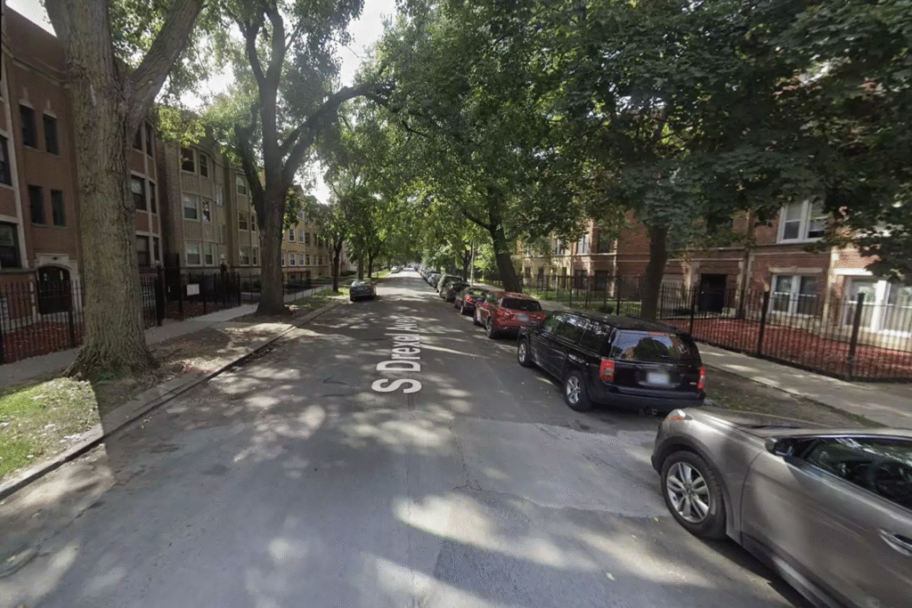 A view of the street where the shooting took place.